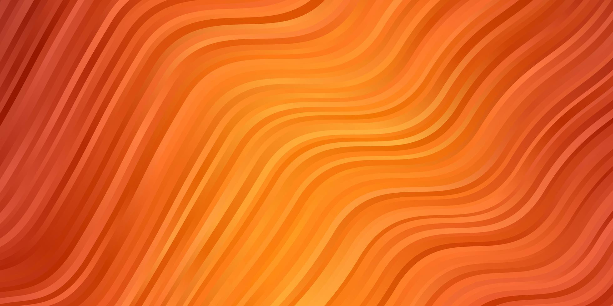 Light Orange vector background with bent lines Bright illustration with gradient circular arcs Pattern for websites landing pages