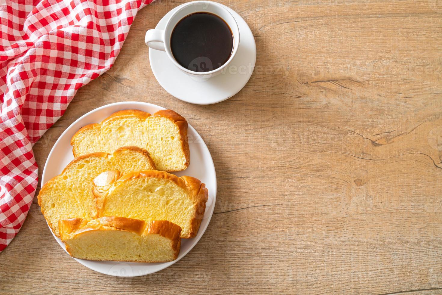 Sweet potato bread with coffee photo