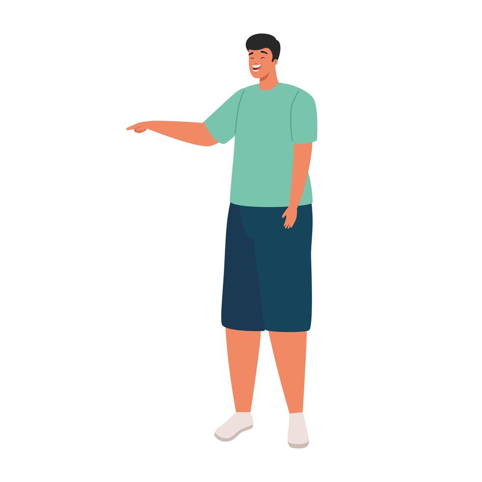 abuser man attacking bullying character vector