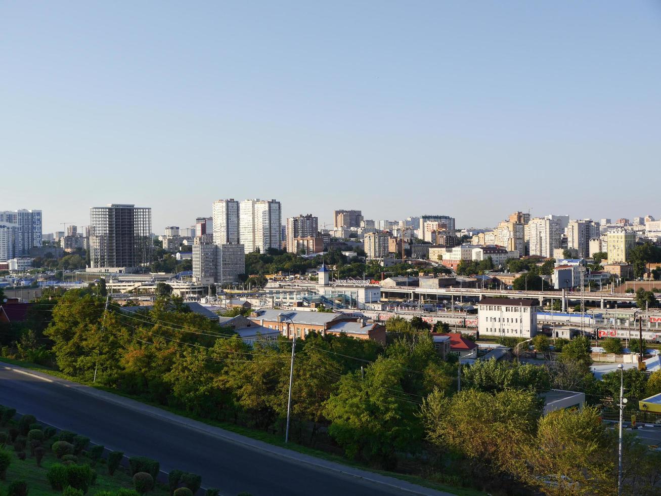 The panorama from the hight to Rostov on Don city. Russia photo