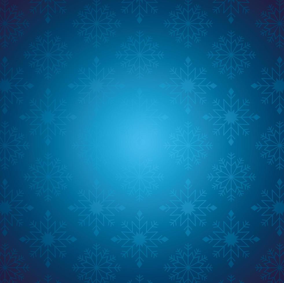 happy merry christmas card with snowflakes pattern background vector