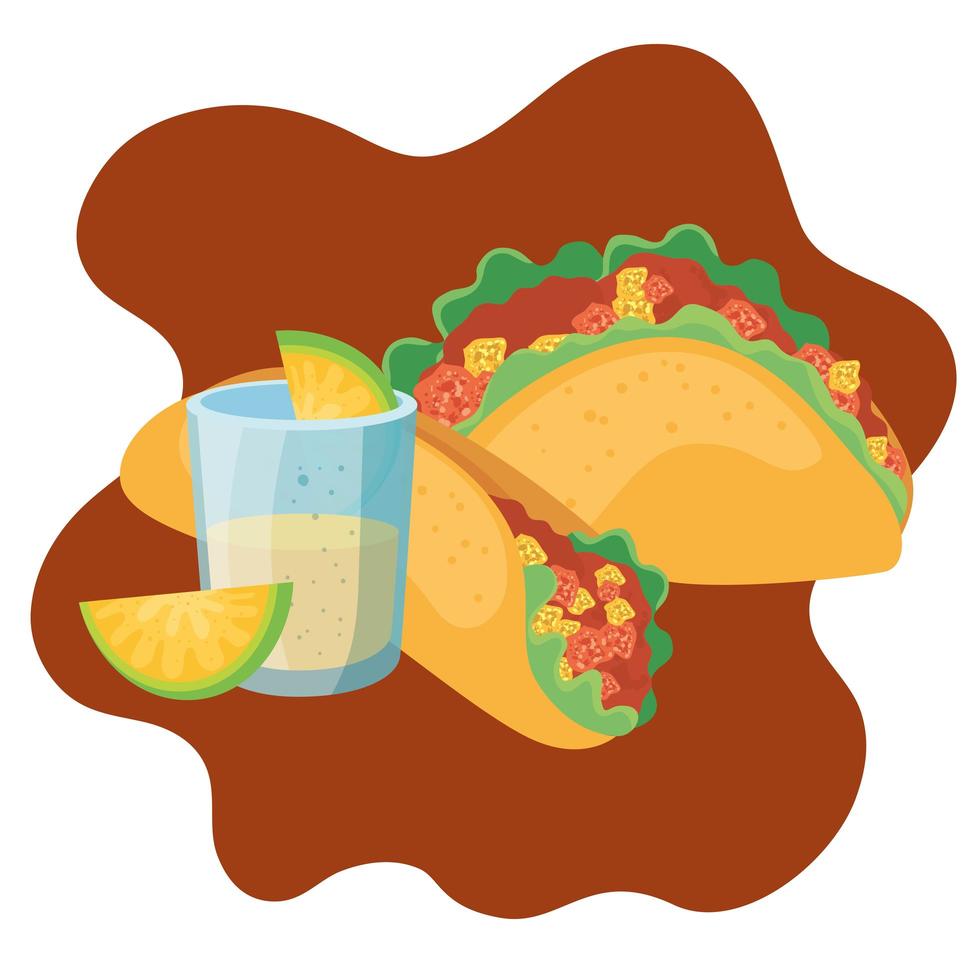 comida mexicana icono tradicional del cinco de mayo vector