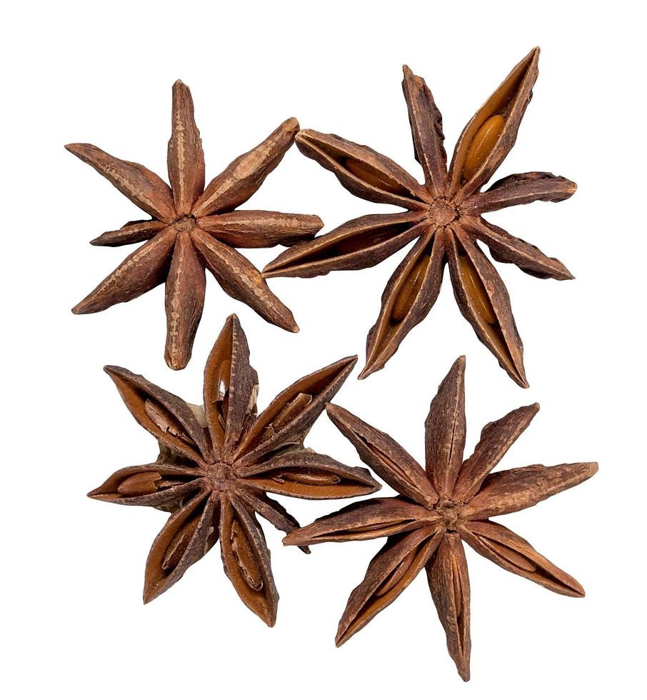 Star anise isolated on a white background. photo