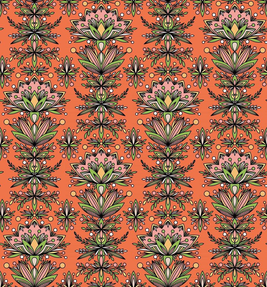 BEAUTIFUL FLOWERS ON AN ORANGE BACKGROUND vector