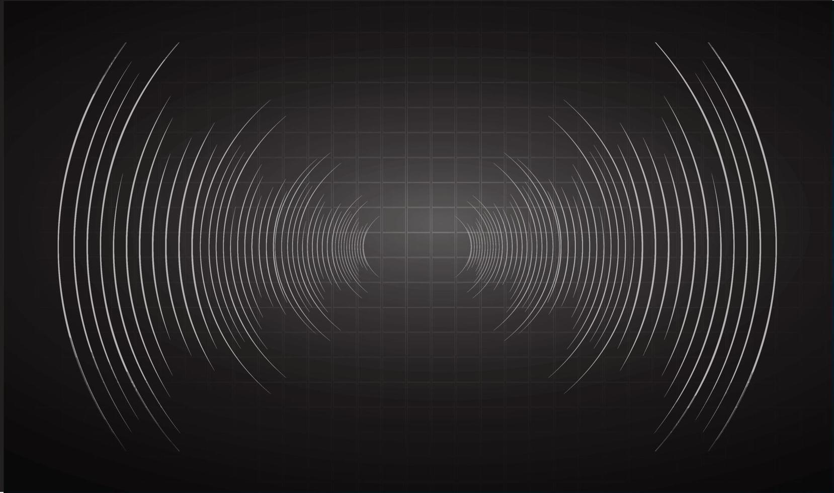 ondas de sonido oscilando luz oscura vector