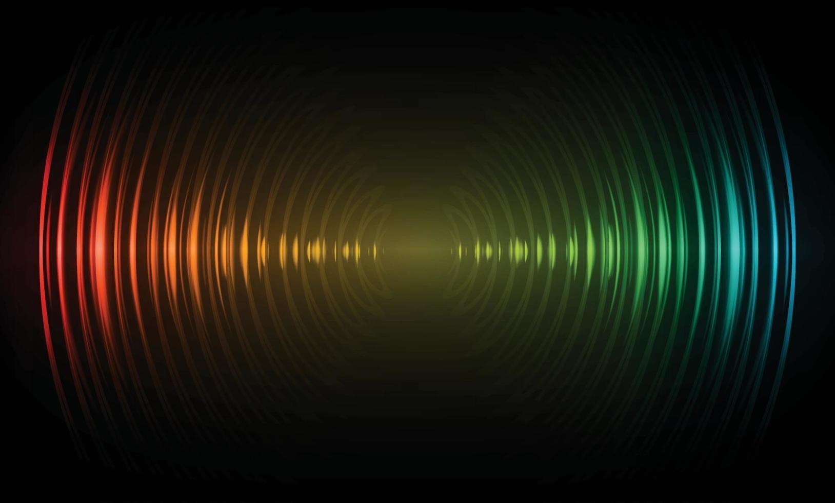 Sound waves oscillating dark light vector