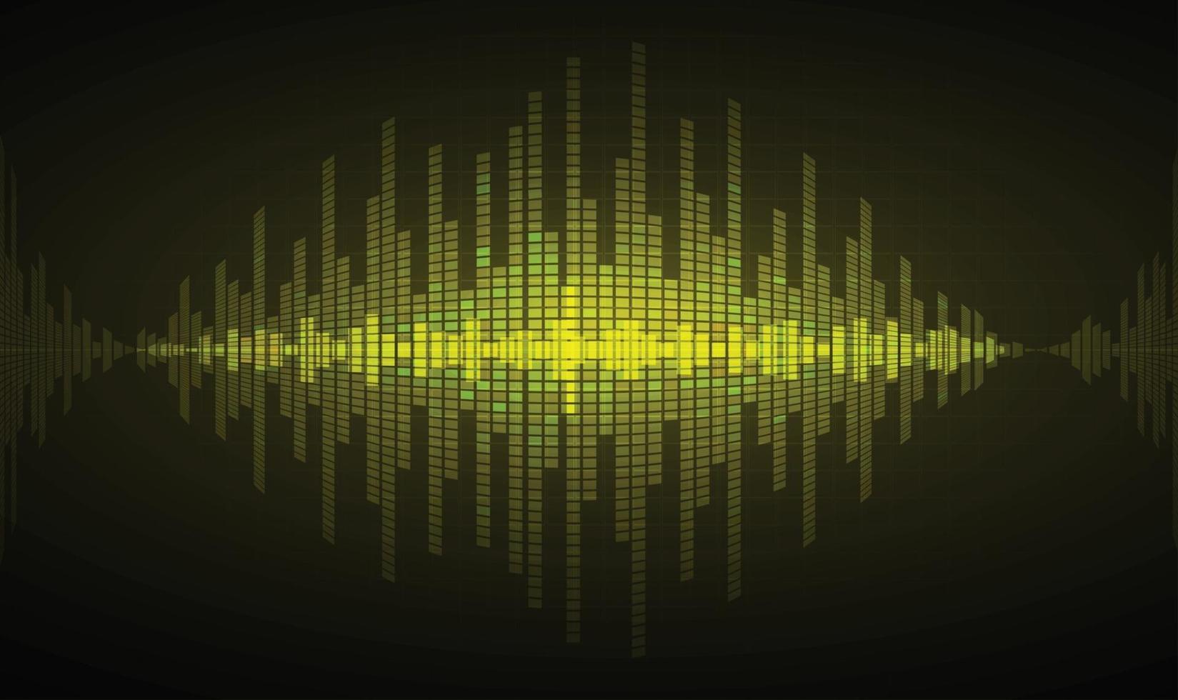 Sound waves oscillating dark light vector