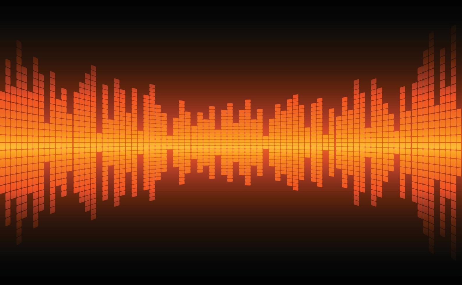 Sound waves oscillating dark light vector
