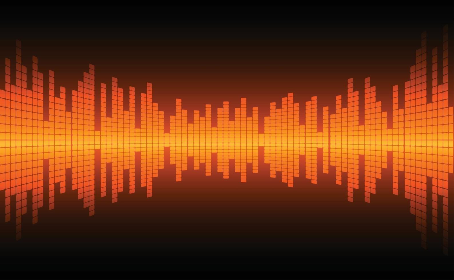 Sound waves oscillating dark light vector