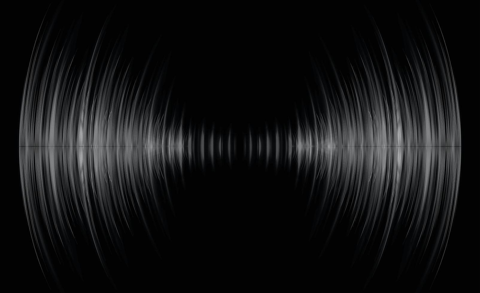 Sound waves oscillating dark light vector