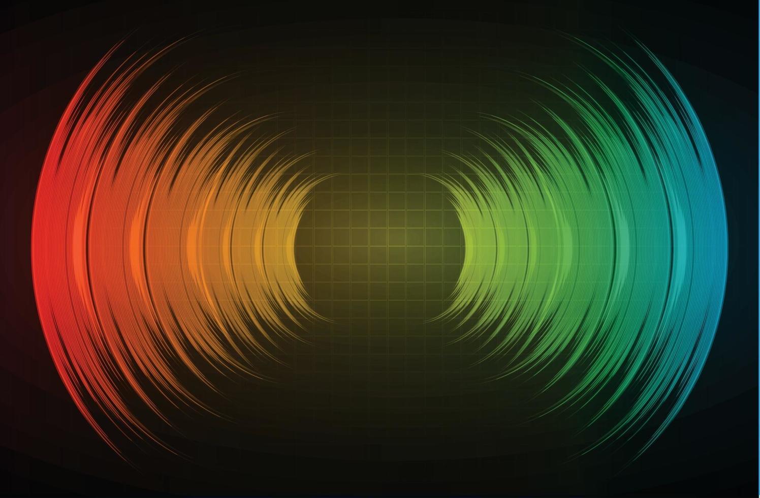 Sound waves oscillating dark light vector