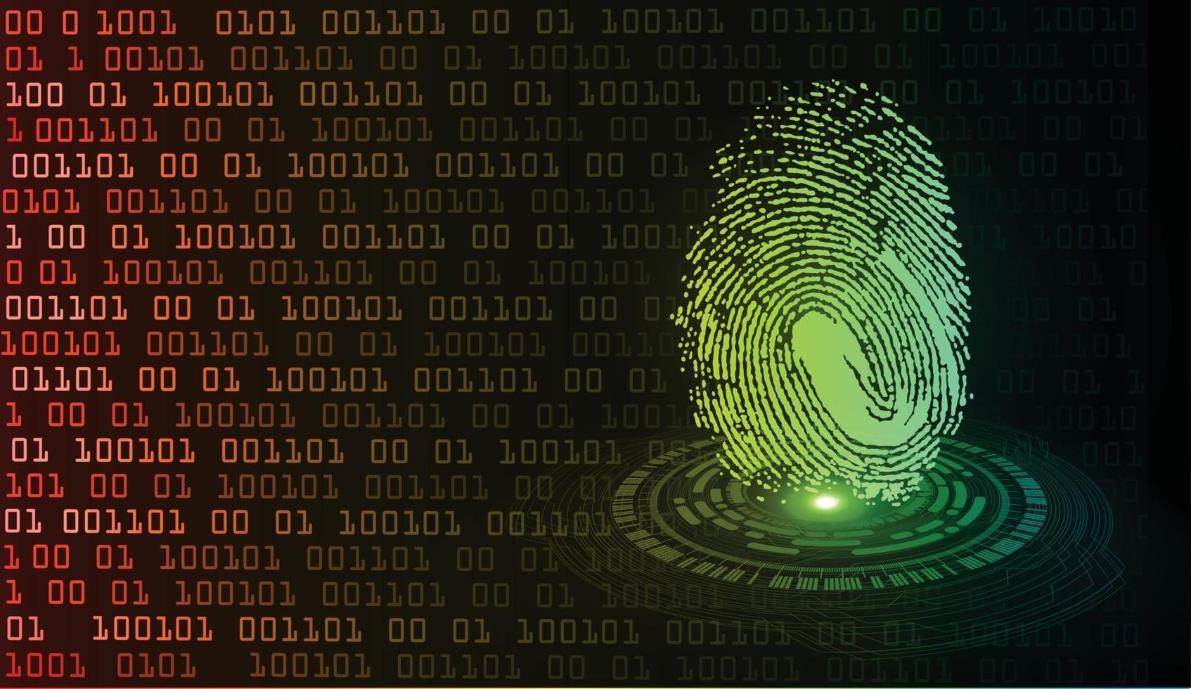Finger print network cyber security background. vector