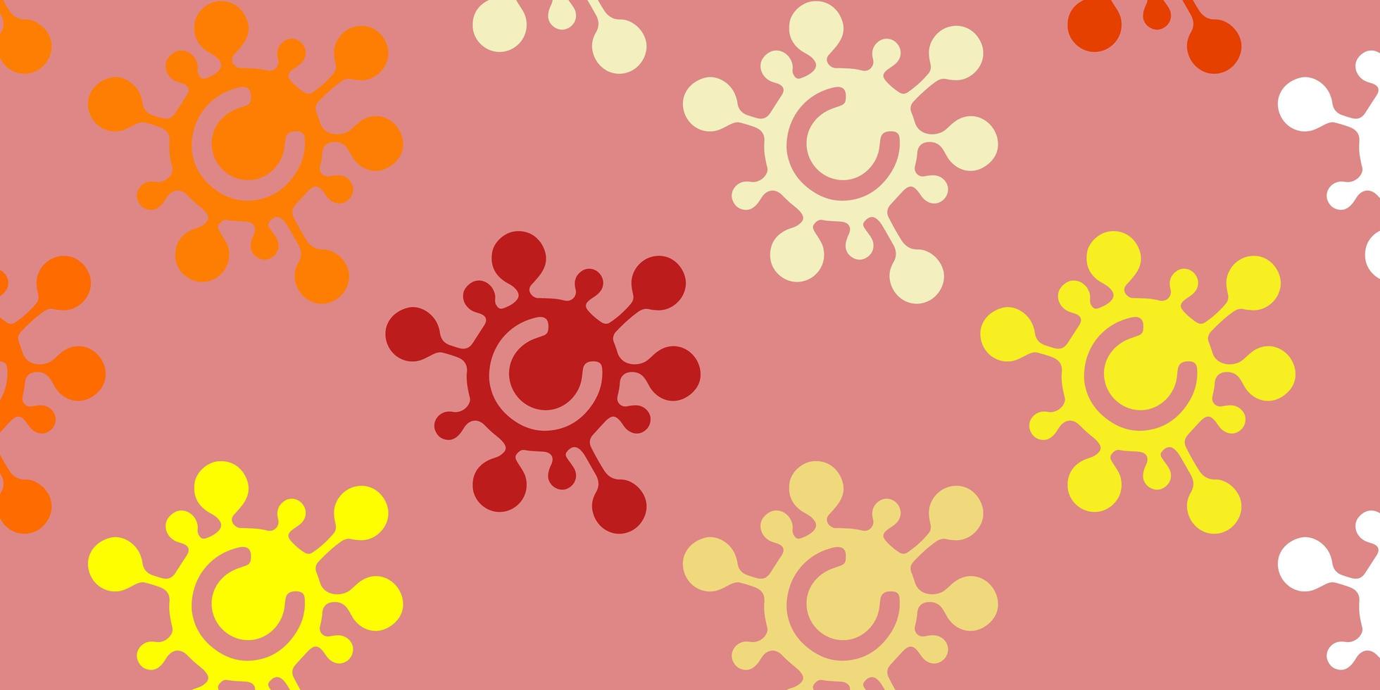 Light Orange vector template with flu signs