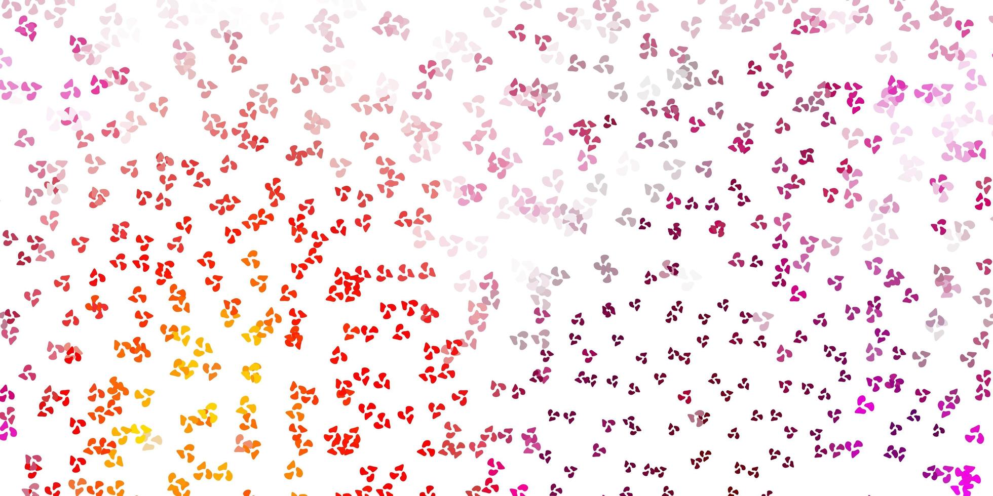 Light pink yellow vector backdrop with chaotic shapes
