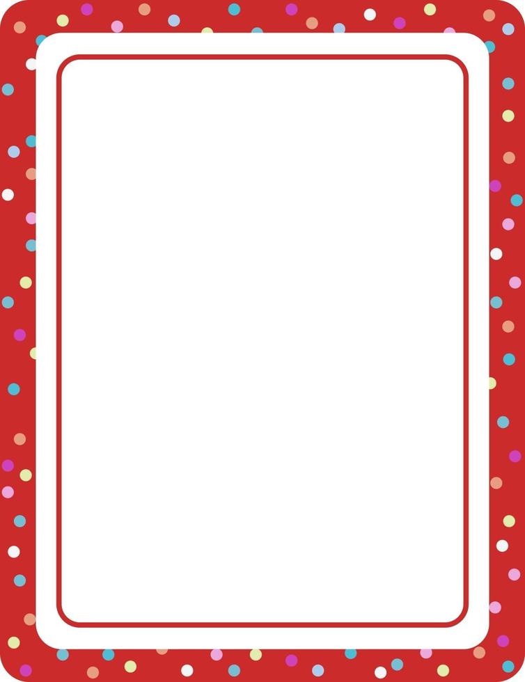 Empty red vertical frame banner template vector