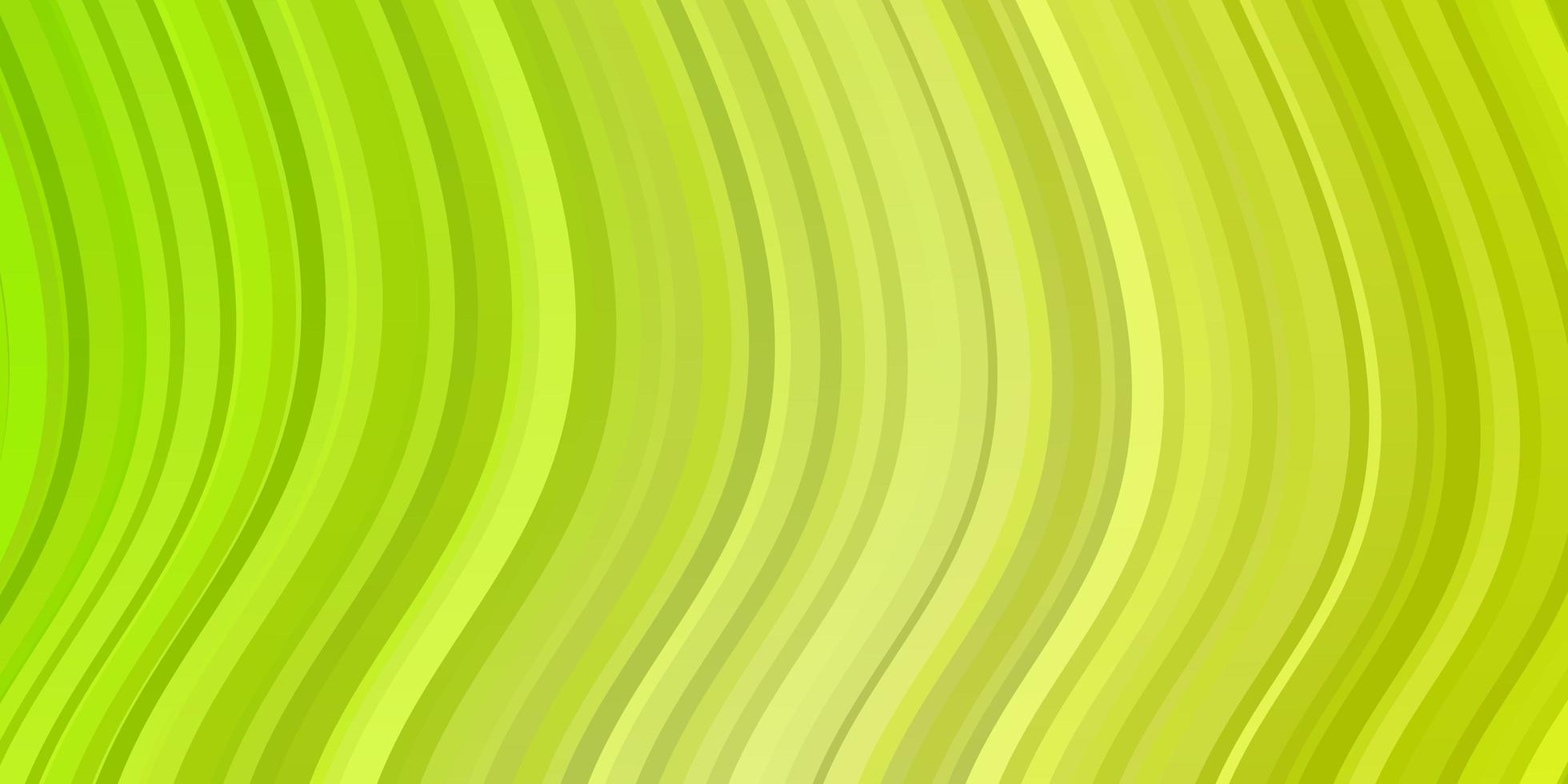 Light Green Yellow vector background with wry lines Colorful abstract illustration with gradient curves Design for your business promotion