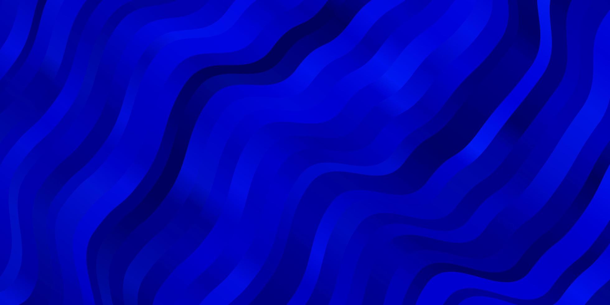 Dark BLUE vector pattern with curves Colorful illustration with curved lines Pattern for ads commercials