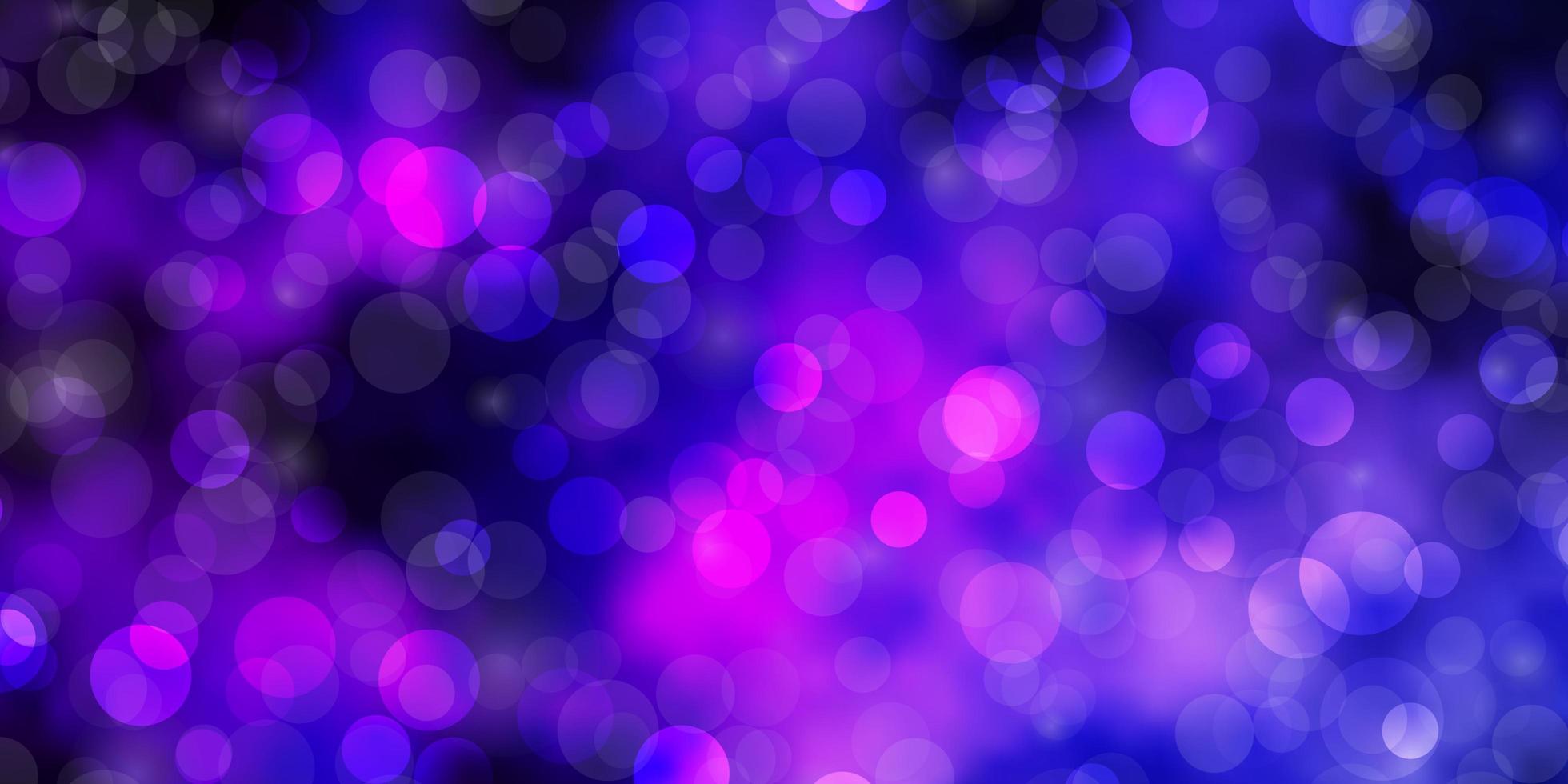 Dark Purple Pink vector pattern with circles Abstract colorful disks on simple gradient background Design for your commercials