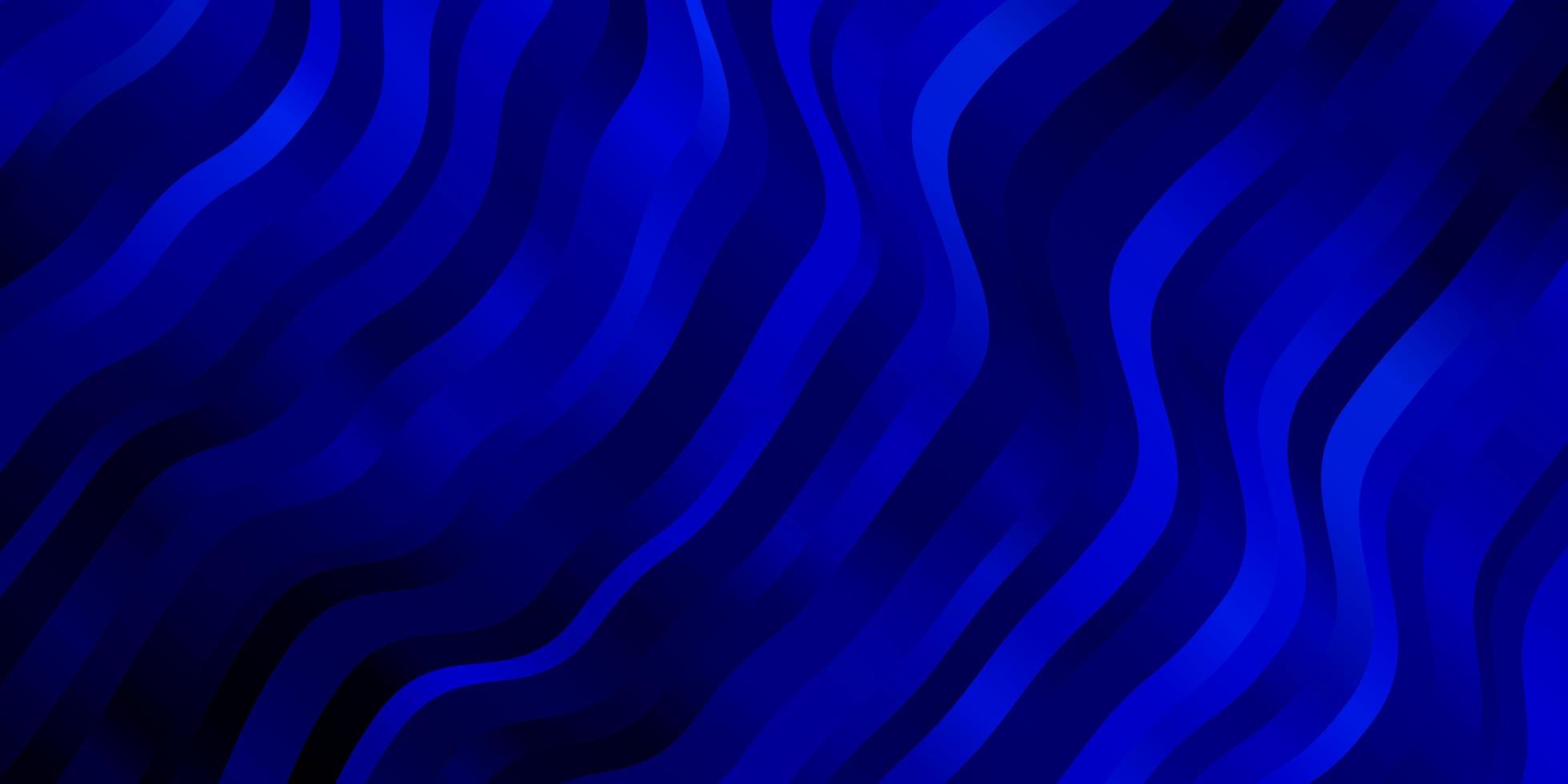 Fondo de vector azul oscuro con líneas ilustración abstracta con patrón de líneas de degradado bandy para páginas de destino de sitios web