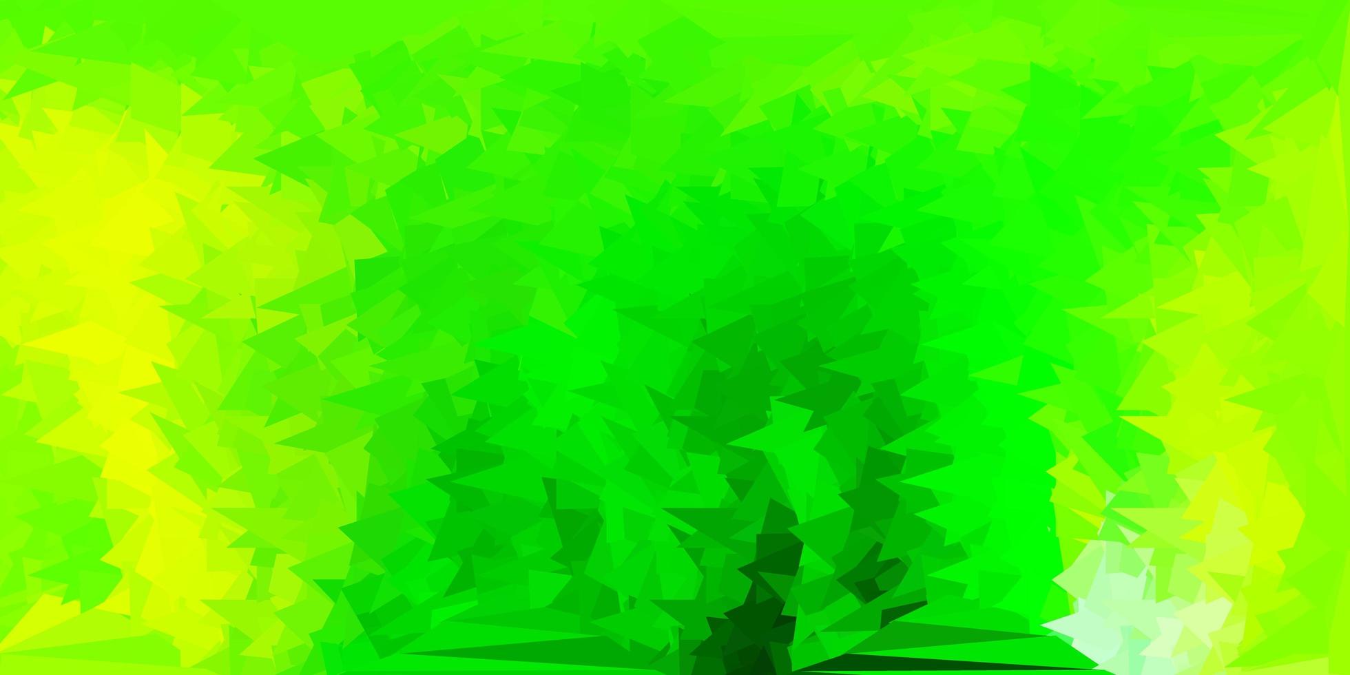 plantilla de triángulo abstracto vector amarillo verde claro