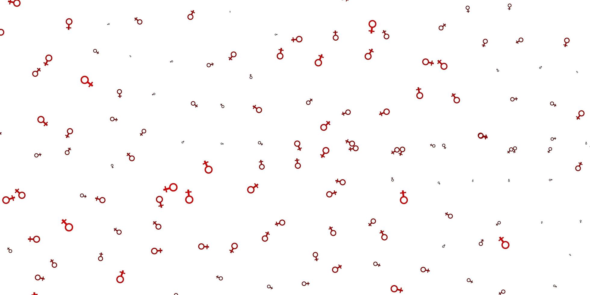 Light Orange vector pattern with feminism elements