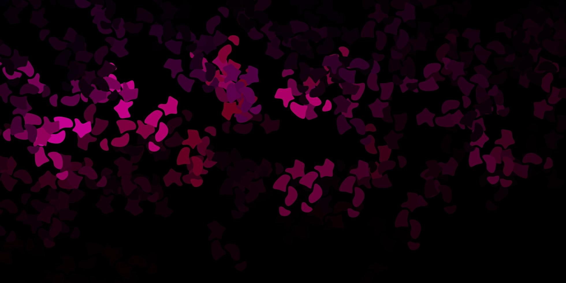 Dark pink vector texture with memphis shapes