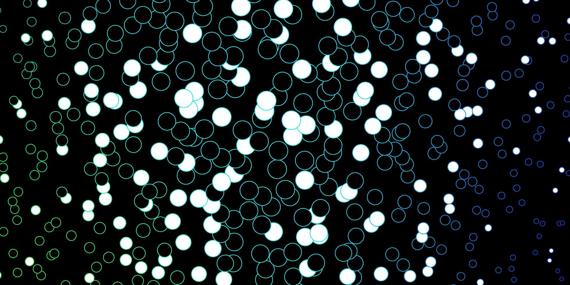 Dark Blue Green vector pattern with spheres Abstract illustration with colorful spots in nature style New template for a brand book
