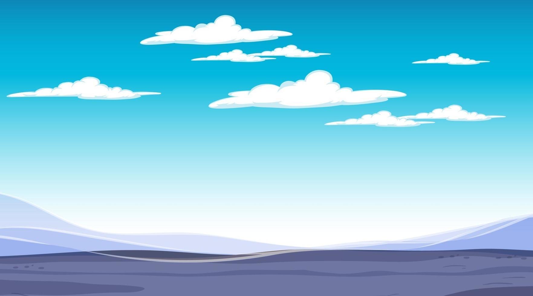 Blank sky at daytime scene with blank flood landscape vector
