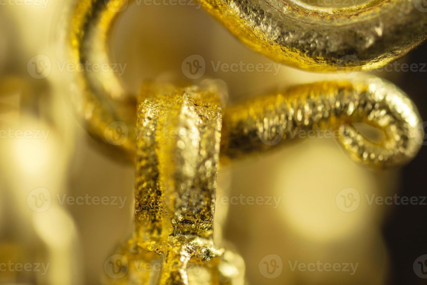 super macro de fondo de joyería de oro foto