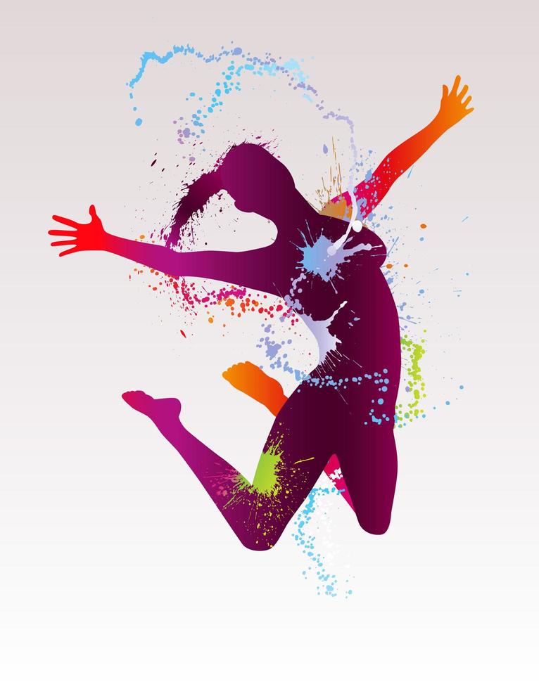 Dancing girl vector illustration