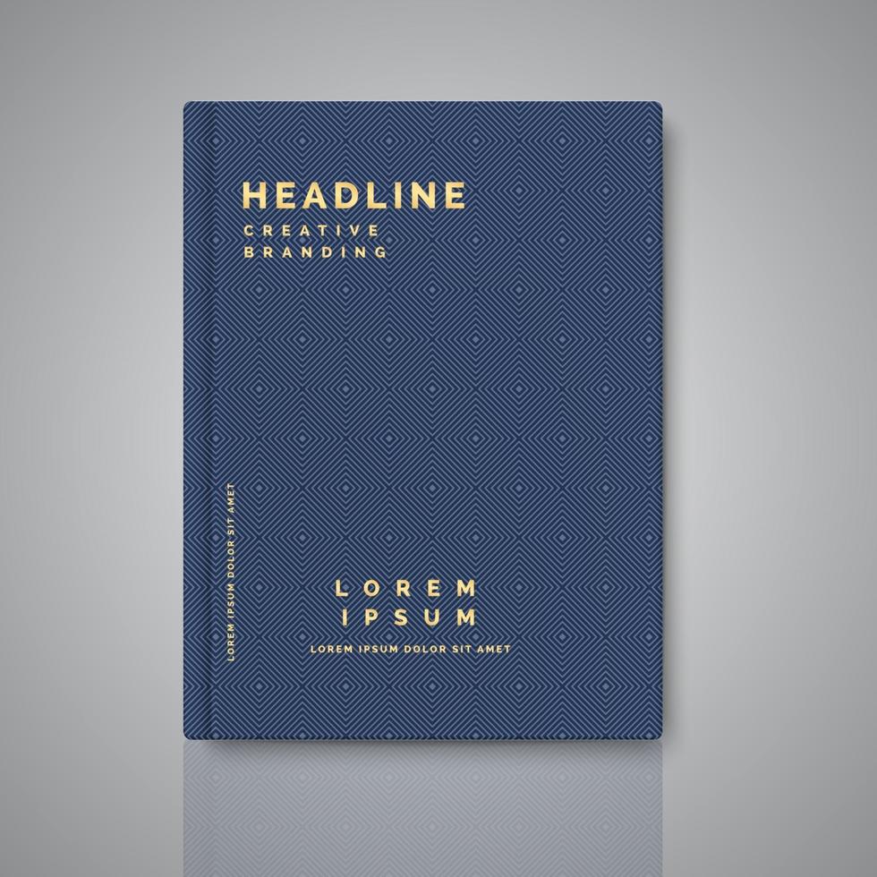 Geometric pattern book cover template vector