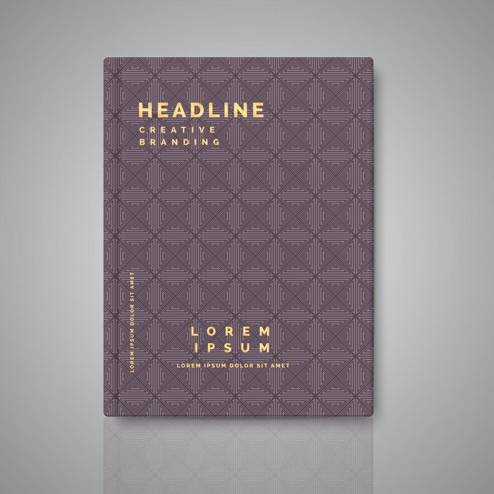 Geometric pattern book cover template vector