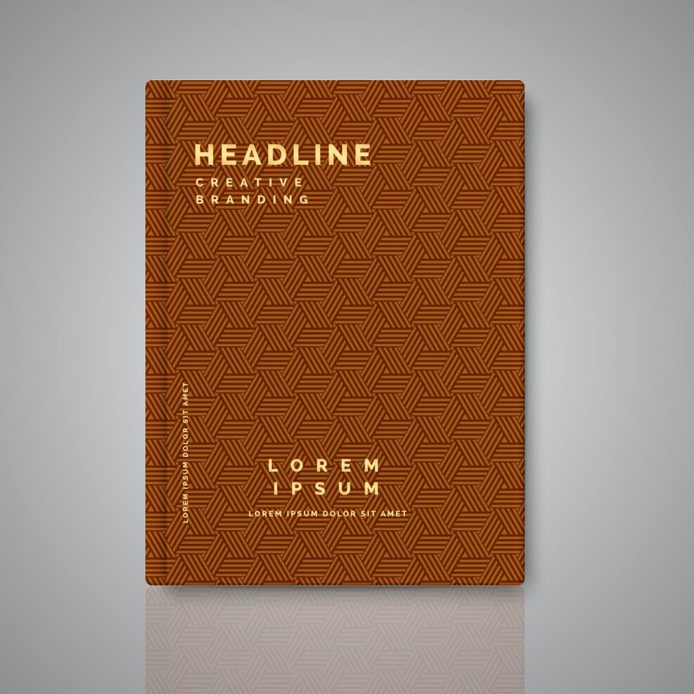 Geometric pattern book cover template vector