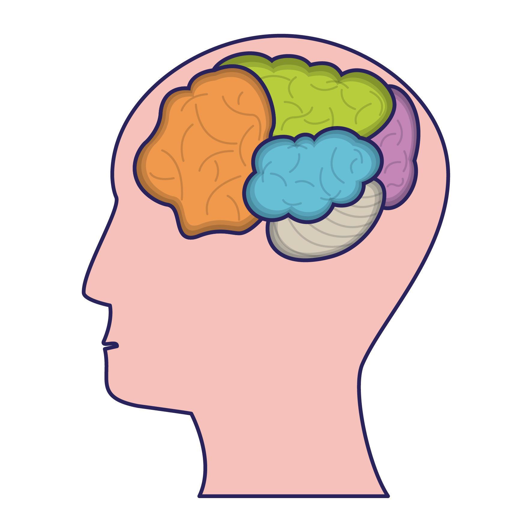 Head with brain symbol isolated 2702891 Vector Art at Vecteezy