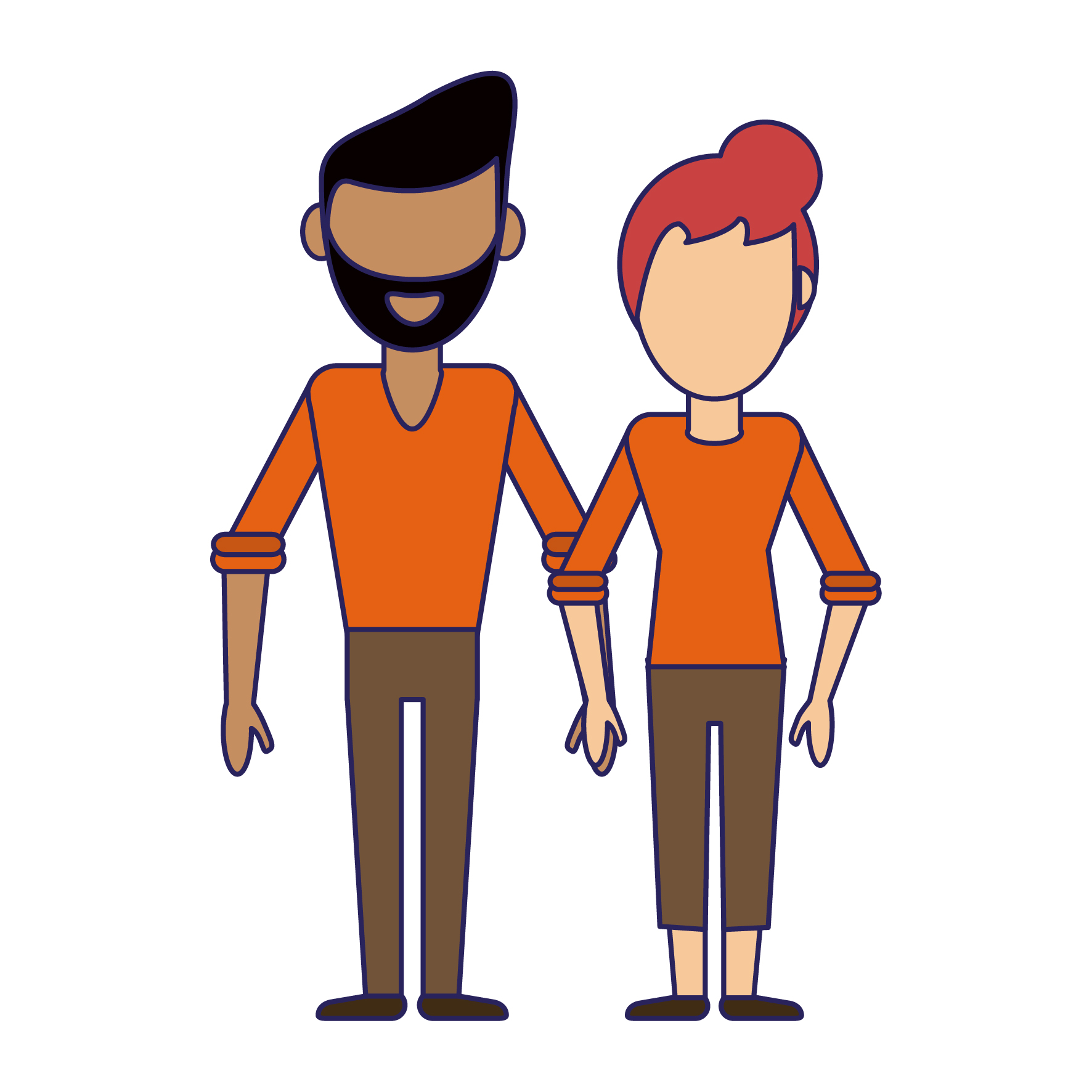 Download Couple boyfriend and girlfriend cartoon for free.