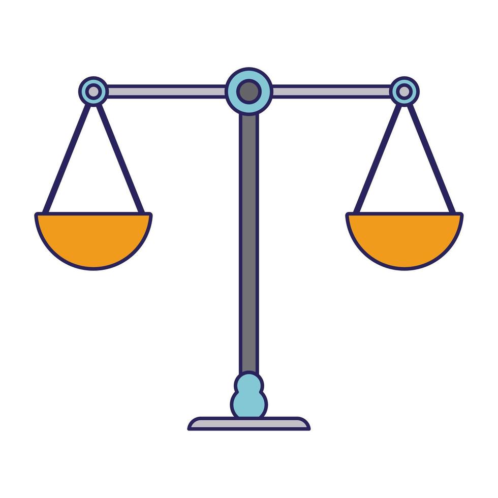Justice balance symbol isolated vector