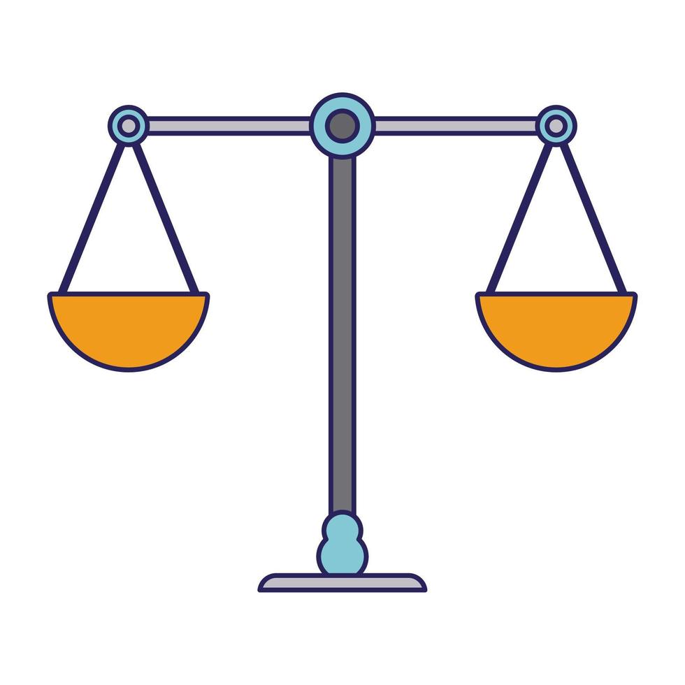 Justice balance symbol isolated vector