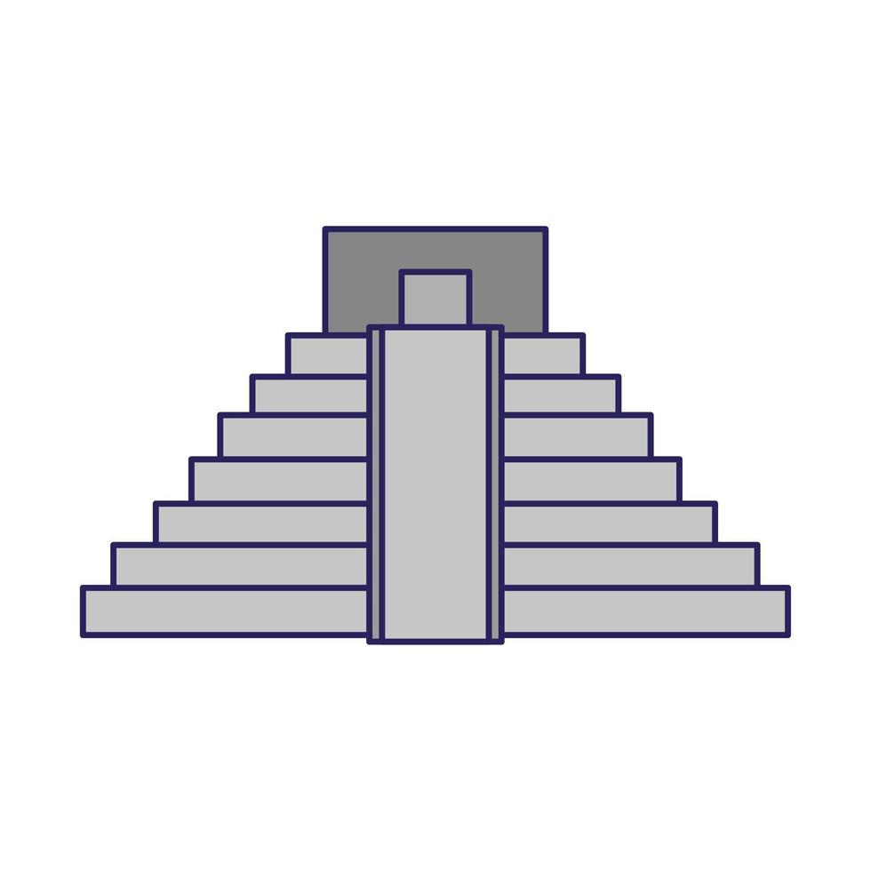 Mexican pyramid building symbol vector