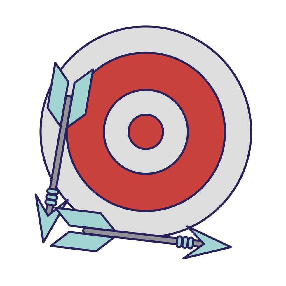 Target dartboard with arrow symbol vector