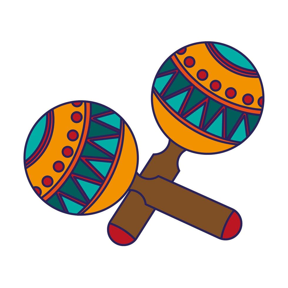 maracas instrumento latino aislado vector