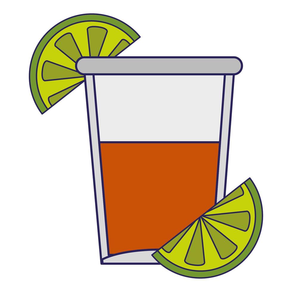 Tequila shot cup symbol vector