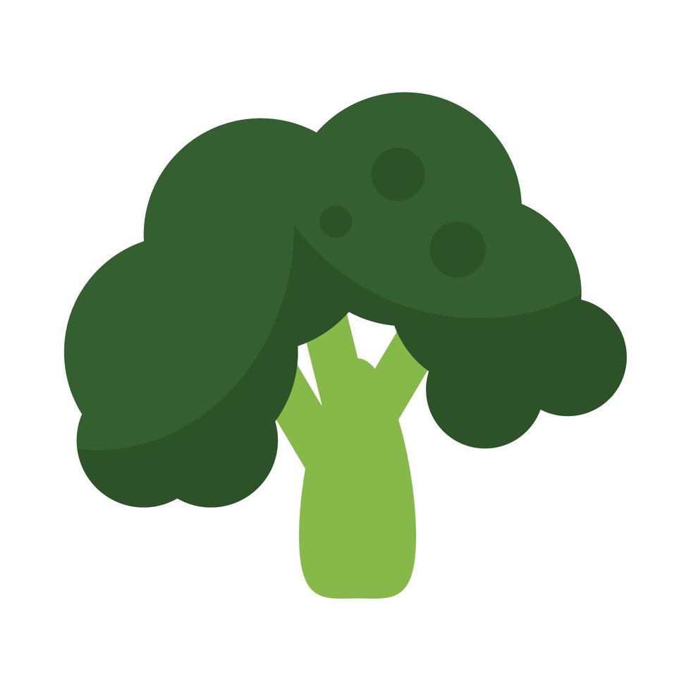 broccoli icon cartoon vegetable and fruit vector illustration