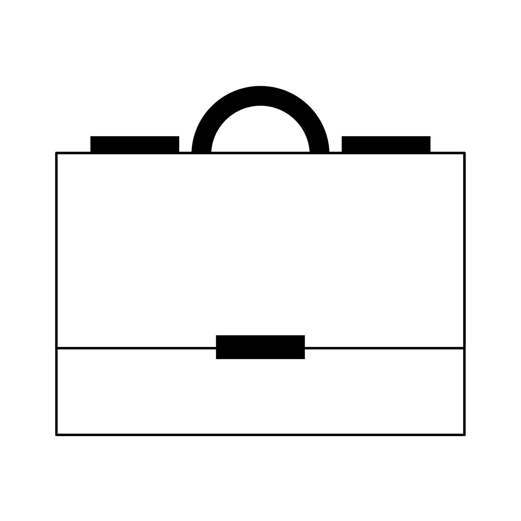 Business briefcase symbol isolated in black and white 2703142 Vector