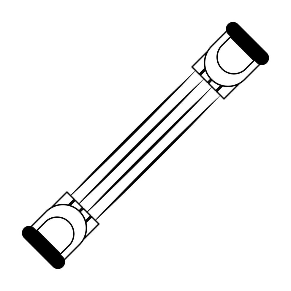 fitness stretching band in black and white vector