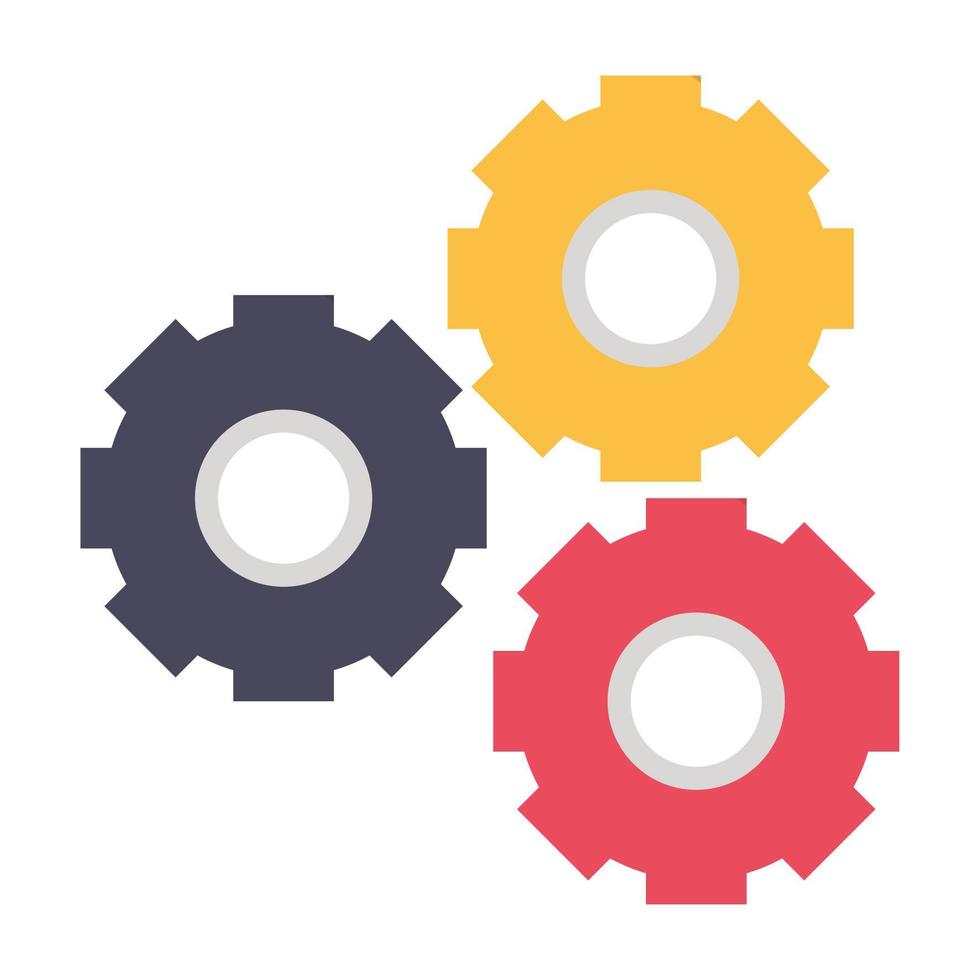 gears icon cartoon vector