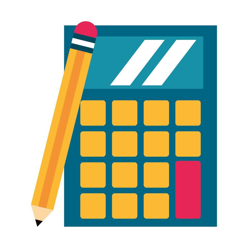calculator icon cartoon vector illustration
