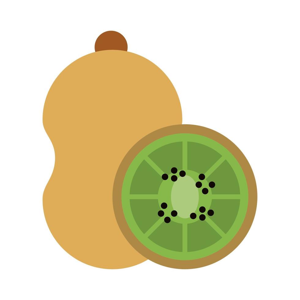 kiwi icon cartoon vegetable and fruit vector illustration