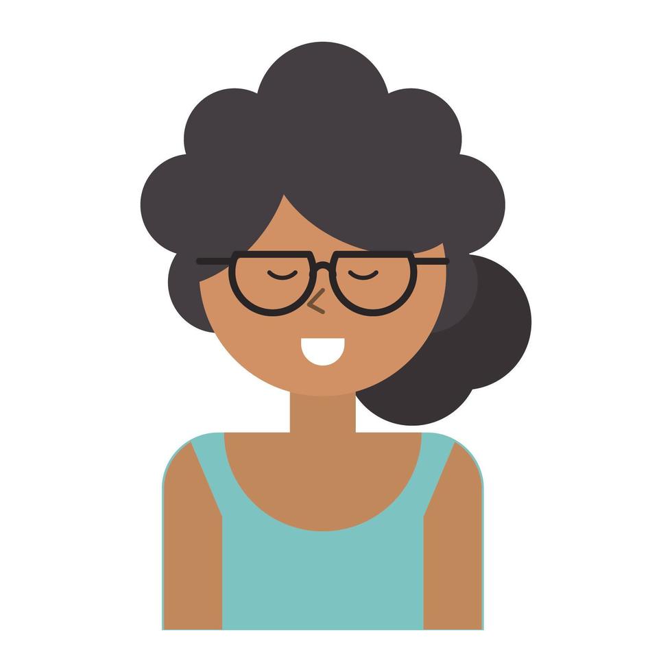 woman avatar cartoon character portrait vector