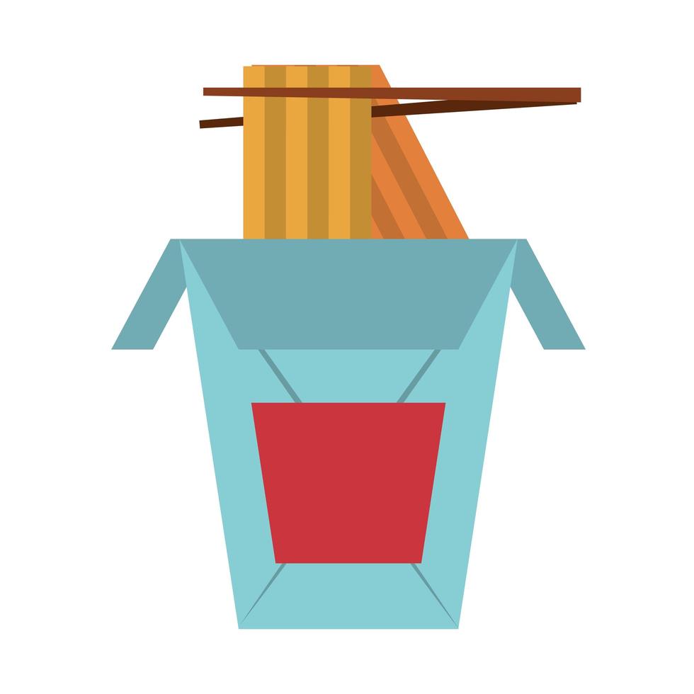 restaurant food and cuisine with chinese food with chopstick icon cartoons vector illustration graphic design