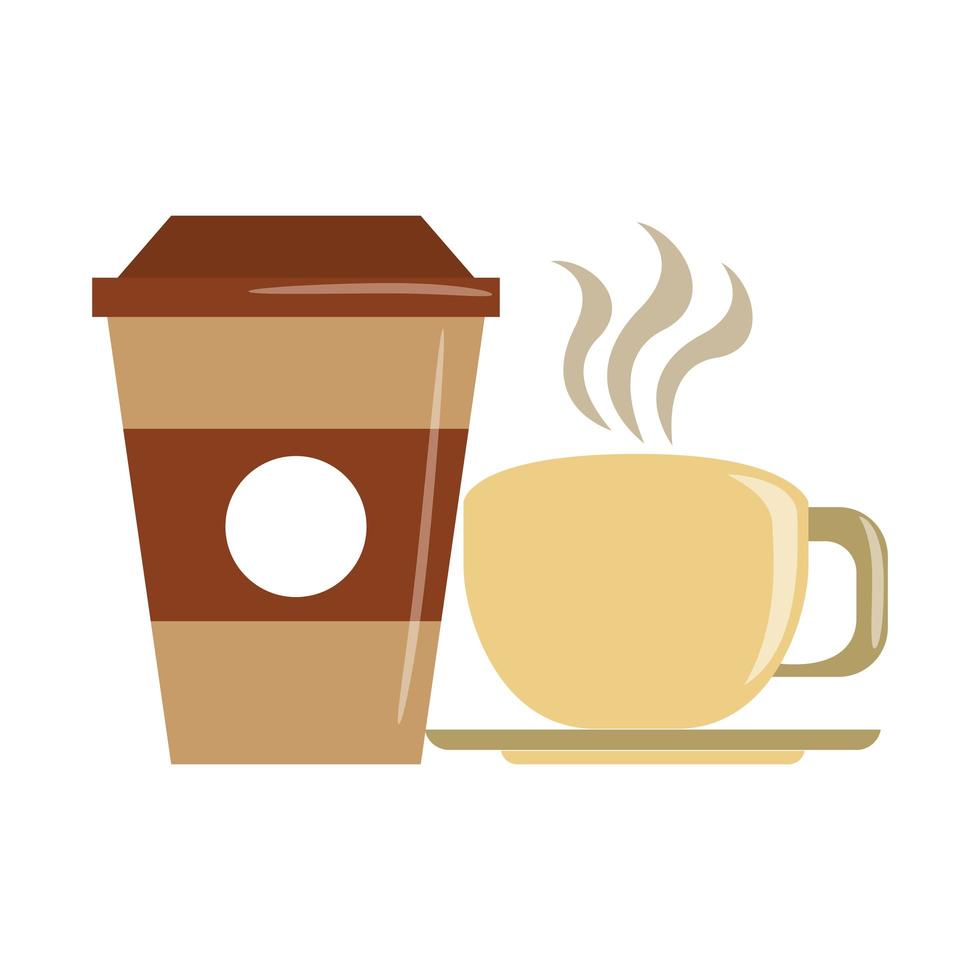 Bebidas licor y bebidas tazas de café icono de dibujos animados ilustración vectorial diseño gráfico vector